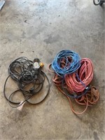Lot of extension cords & light