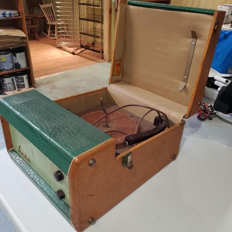 Antique Portable Record Player
