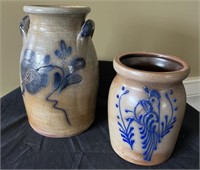 (2) Pieces Eldreth Salt Glazed Pottery