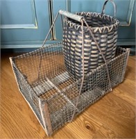 Wire Form and Woven Baskets