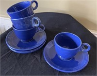 (4) Fiestaware Cups and Saucers