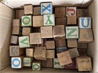 Vintage Wooden Alphabet Blocks
