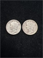 1934 & 1936 Mercury Dimes