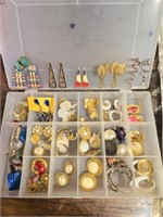 Container FULL of Misc Costume Jewelry Earrings