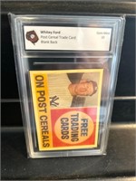 Whitey Ford Post Cereal Card Graded 10