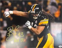 Steelers Troy Polamalu Signed 11x14 with COA