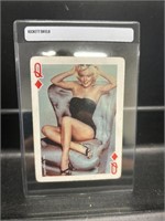 Vintage Marilyn Monroe Playing Card Queen Diamonds