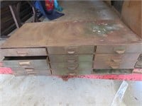 Antique file cabinet 9 drawer