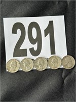 (5) Washington Silver Quarters (CASH ONLY)