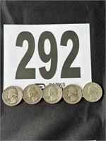 (5) Washington Silver Quarters (CASH ONLY)