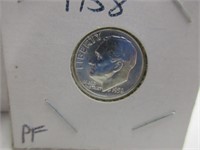 1958 Silver Proof Dime