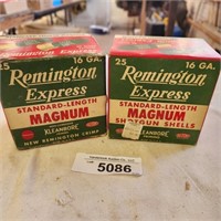 Remington 16 ga. Shotgun Shells  - 2 boxes, 1 is