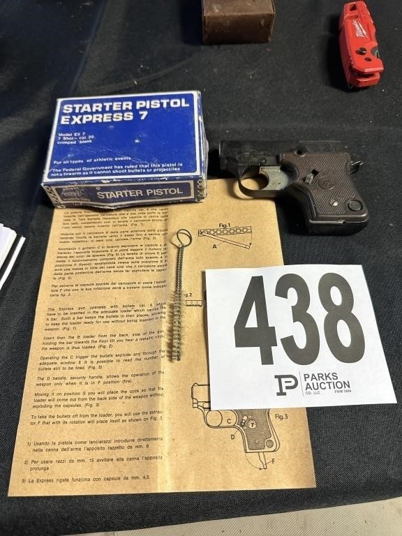 Antique Starter Pistol with Box & Paperwork(CASH