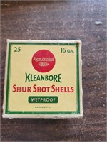 25 Vintage Remington Kleanbore 16 Gauge Shur Shot