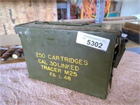 Vintage Military Metal Ammo Box -250 Cartridges