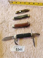 4 Pocket Knives -HOWE, KUTMaster, HOLUB,& PAL