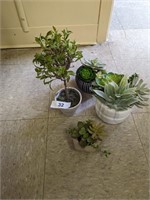 (4) Succulent Artificial Plants
