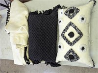 (2) Pillow & Black Out Curtains
