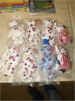 8 NICE BEANIE USA BEARS