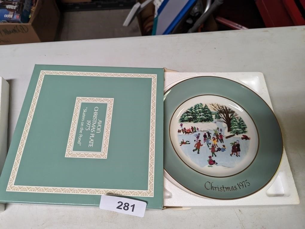 (3) Avon Christmas Plates