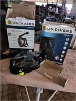 2 U.S. Diver Dry View Masks w/ Boxes