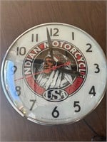 Vintage Indian Motorcycle Pam Wall Clock