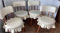 4 upholstered dining table chairs, California