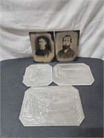 Tin Types & Embossed Silver Foil Trivets