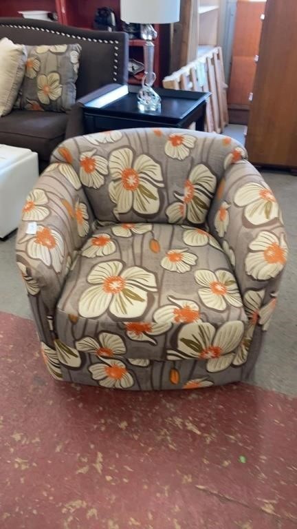 Floral pattern Accent chair- swivel/rocker - 29