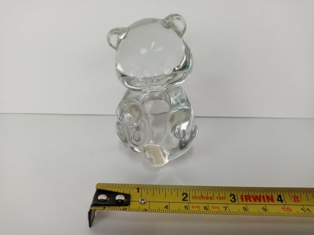 Glass Bear Paper Weight