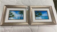 Framed artwork print- palm trees- 12 x 10