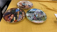 3 Little House in the Prairie decorative plates