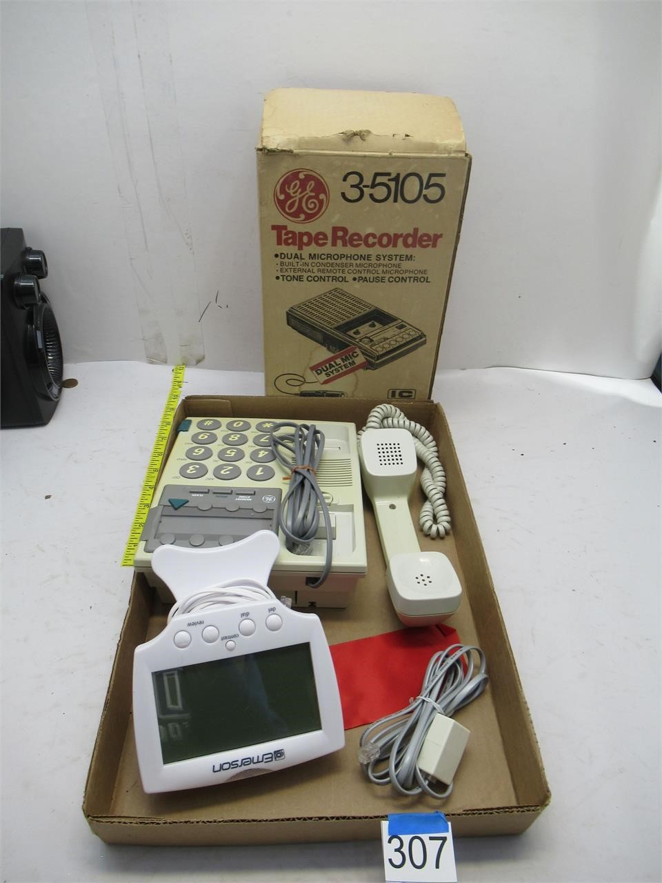 tape recorder, home phone items