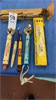 Advertising items. pens, can openers, peelers