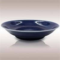 Chinese Cobalt Blue Glazed Porcelain Bowl With Dou