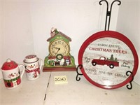Christmas Lot with CLock