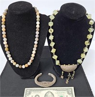 Vintage Sterling Silver Necklace & Bracelet