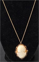 Vintage Cameo Pendant Necklace