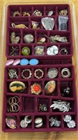 Small ball, pins, and costume jewelry