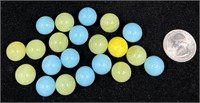 Lot Vaseline Uranium Glass Marbles