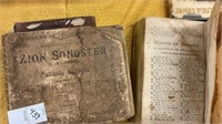 Vintage German bible, songbook, law book