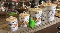 Ceramic chicken ware canister set