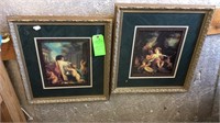 2 framed early infant prints