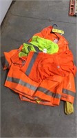 ASSORTED RAIN GEAR & SAFTY VESTS