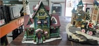 (2) PC Holiday Town Scene/Carole Towne Collection