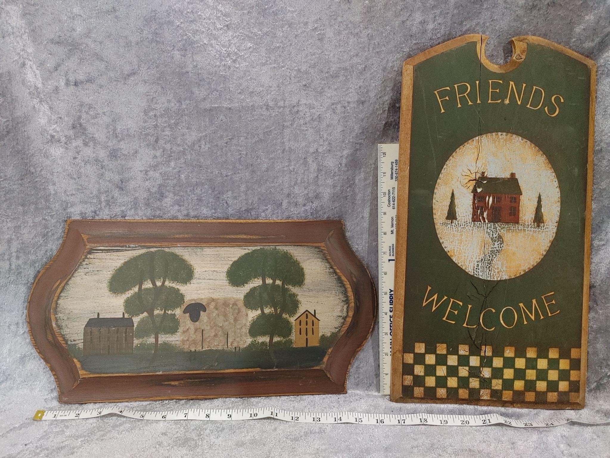 2 Wood Signs