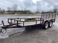 TANDEM AXLE LANDSCAPING TRAILER W/ FOLD DOWN REAR