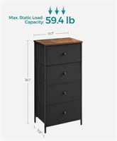 SONGMICS Metal Frame Fabric Dresser with Drawers