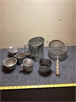 Vintage Sifters and Measuring Cups