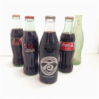 5 Coca-Cola glass bottles collector